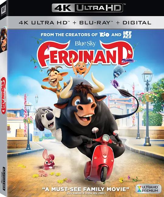 公牛历险记 4K蓝光原盘下载 Ferdinand (2017) / The Story of Ferdinand / 公牛费迪南德 / 小牛费迪南 / 快D啦牛牛(港) / 萌牛费迪南(台) / 费迪南德的故事 / Ferdinand.2017.2160p.BluRay.REMUX.HEVC.DTS-HD.MA.TrueHD.7.1.Atmos